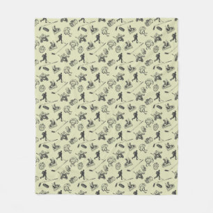 Couverture Polaire Motif de hockey vintage
