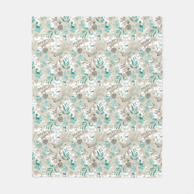 Couverture Polaire Motif de jardin (Devant)
