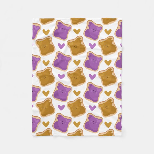 Couverture Polaire Motif de Kawaii PBJ (Devant)