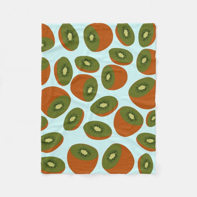 Couverture Polaire Motif de Kiwifruit (Devant)