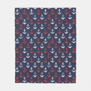 Couverture Polaire Motif De La Marine Rouge Blanche Et Bleue