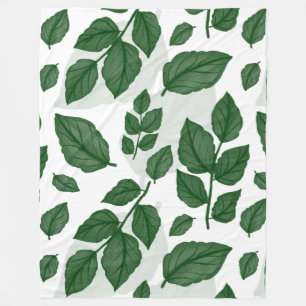 Couverture Polaire Motif de la nature sans voile vert