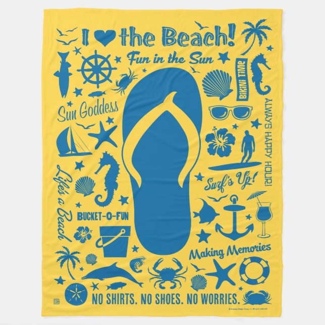 Couverture Polaire Motif de la volée d'été (Devant)