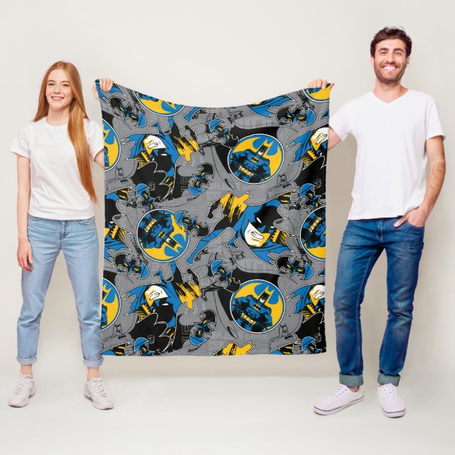 Couverture Polaire Motif de lancer à fond Batman (En situation)