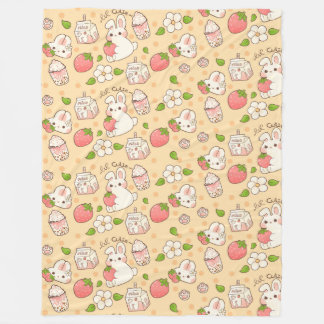 Couverture Polaire Motif de lapin mignon