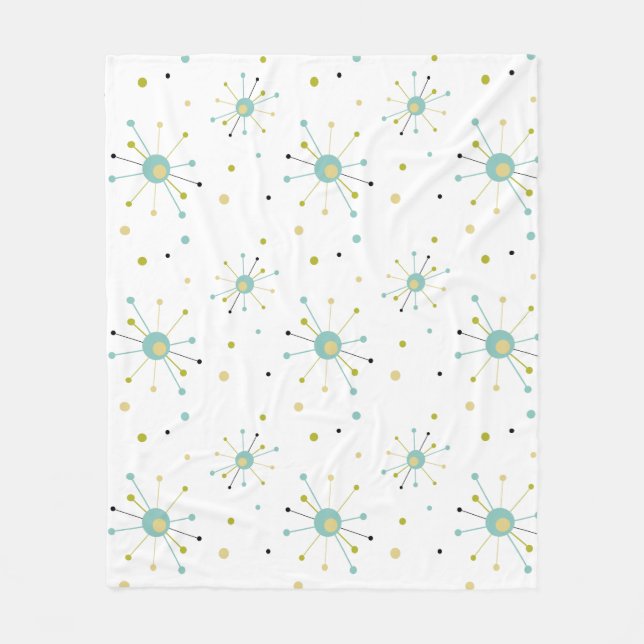 Couverture Polaire Motif de l'ère atomique du milieu du siècle modern (Devant)