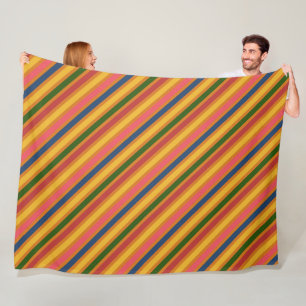 Couverture Polaire Motif de ligne coloré