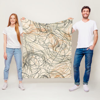 Couverture Polaire Motif de lignes de torsion Abstraites