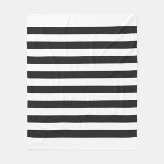Couverture Polaire Motif de lignes pastel blanches et noires