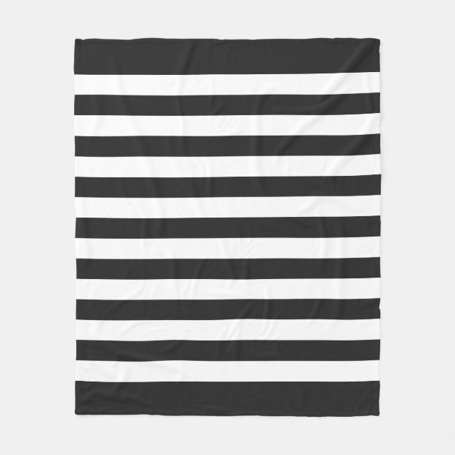 Couverture Polaire Motif de lignes pastel et blanches (Devant)