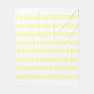 Couverture Polaire Motif de lignes pastel jaune et blanc doux