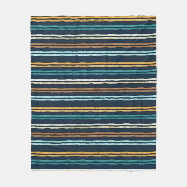 Couverture Polaire Motif de lignes verticales abstraites (Devant)