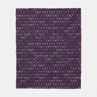 Couverture Polaire Motif de lunettes de vue mignonne violet