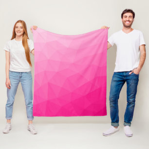 Couverture Polaire Motif de maillage géométrique rose chaud