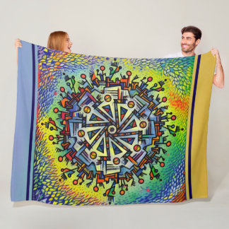 Couverture Polaire motif de Mandela 