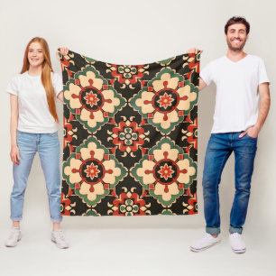 Couverture Polaire Motif de médaillon d'or