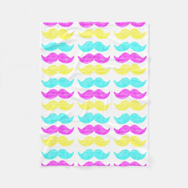 Couverture Polaire Motif de moustache CMY Art graphique (Devant)