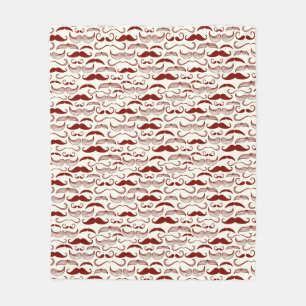Couverture Polaire Motif de moustache, rétro style 3