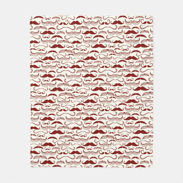 Couverture Polaire Motif de moustache, rétro style 3 (Devant)