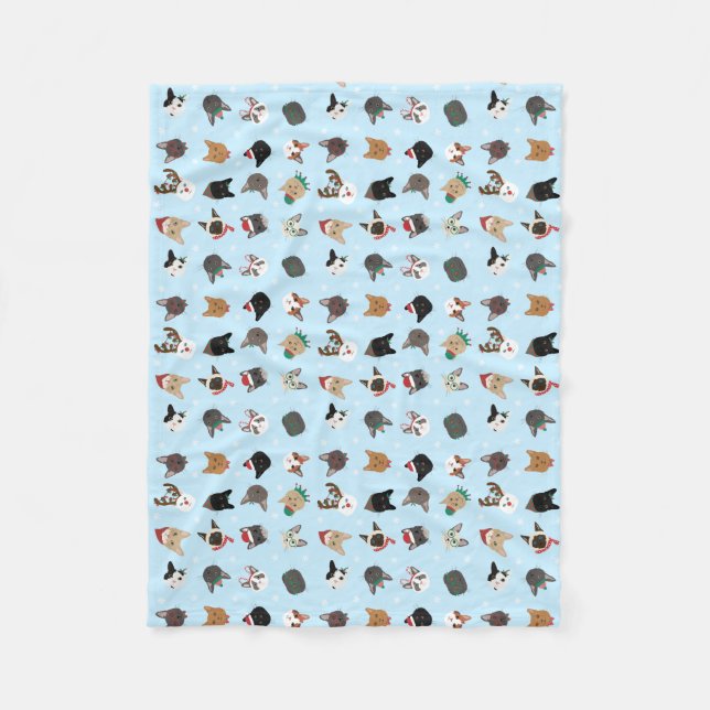 Couverture Polaire Motif de Noël du chat (Devant)
