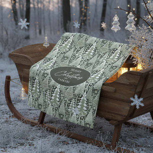 Couverture Polaire Motif de Noël Green Earth #6 ID1009
