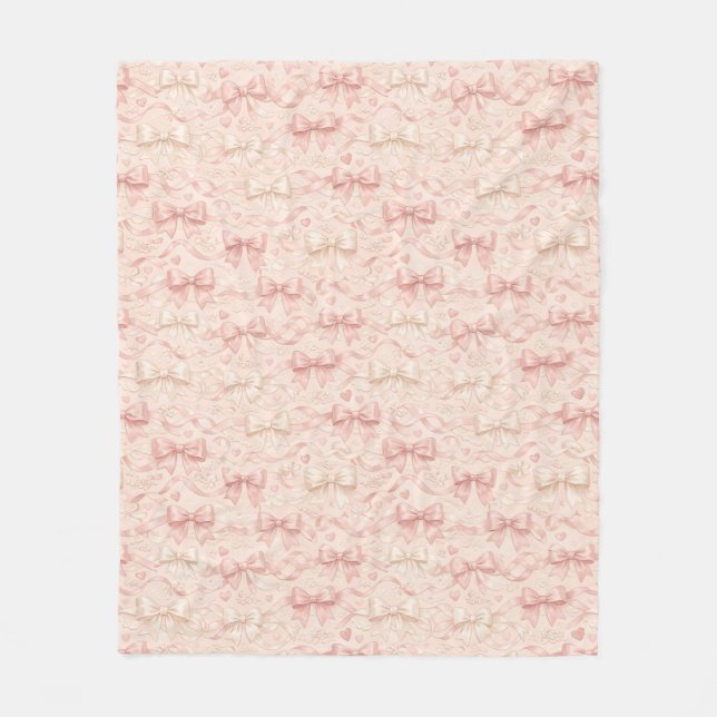 Couverture Polaire Motif de nœud coquette (Devant)