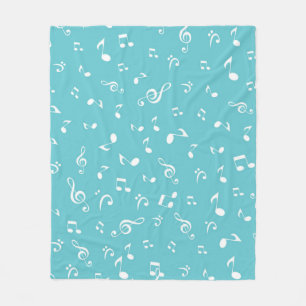 Couverture Polaire Motif de notes musicales