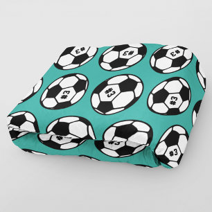 Couverture Polaire Motif de numéro de ballon de football sarcelle