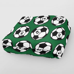 Couverture Polaire Motif de numéro de ballon de football vert foncé