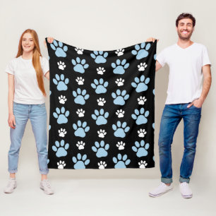 Couverture Polaire Motif De Pailles, Paniers Bleus, Pailles De Chien,
