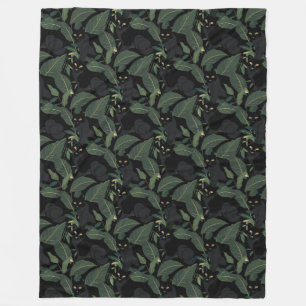 Couverture Polaire Motif de panthère noire moderne