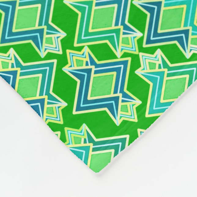 Couverture Polaire Motif de papier peint Art Déco, Jade Green (Coin)