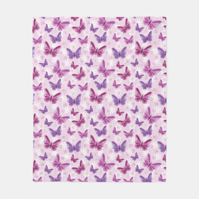 Couverture Polaire motif de papillon 2 (Devant)