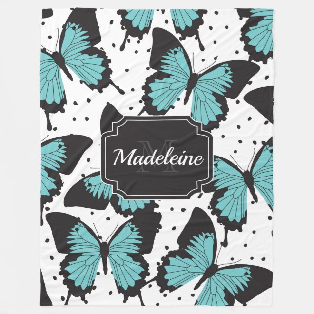 Couverture Polaire Motif de papillons mignons (Devant)