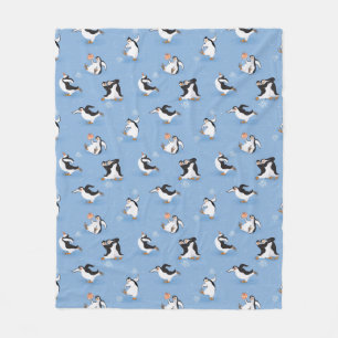 Couverture Polaire Motif de patinage de pingouins
