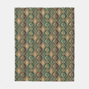 Couverture Polaire Motif de peau de serpent géométrique orné exotique