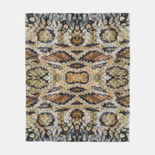 Couverture Polaire motif de peau de serpent. Poster de animal vintage
