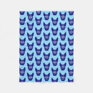 Couverture Polaire Motif de photo de visage de chien personnalisé drô