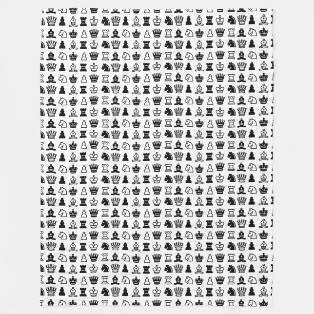 Couverture Polaire Motif de pièce d'échecs (Devant)