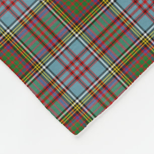 Couverture Polaire Motif de plaid de tartan de famille d'Anderson