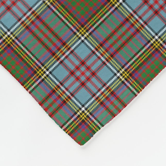 Couverture Polaire Motif de plaid de tartan de famille d'Anderson (Coin)