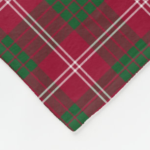 Couverture Polaire Motif de plaid de tartan de famille de Crawford
