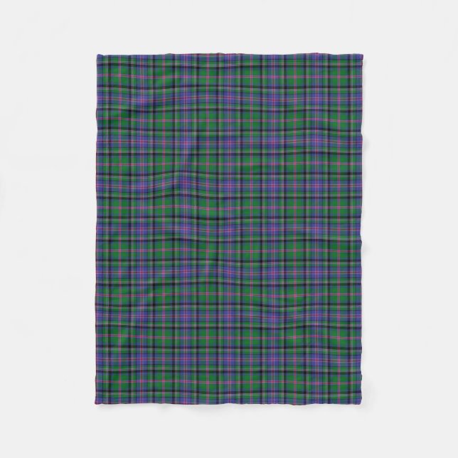 Couverture Polaire Motif de plaid de tartan de famille de tonnelier (Devant)