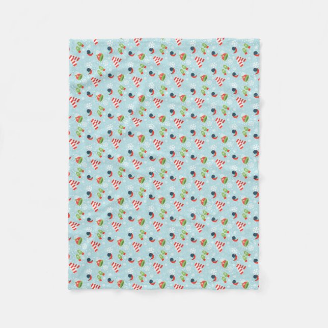 Couverture Polaire Motif de plaisir hivernal (Devant)