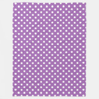 Motif de point pourpre et blanc de polka