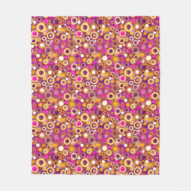 Couverture Polaire Motif de point violet de polka (Devant)