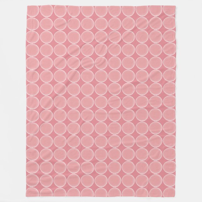 Couverture Polaire Motif de points rose aquarelle (Devant)