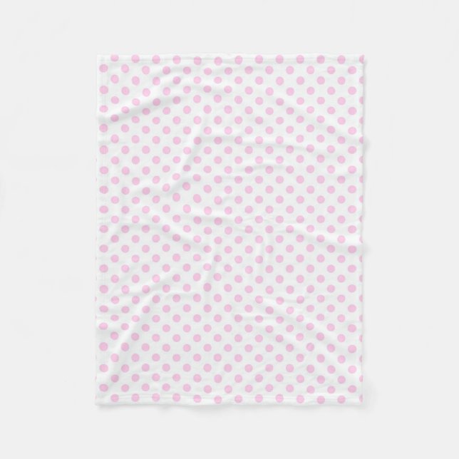 Couverture Polaire Motif de pois blanc rose mignon à la mode (Devant)