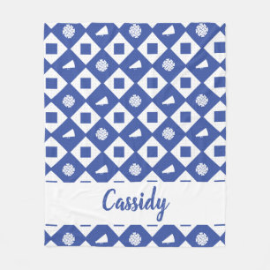 Couverture Polaire Motif de Pom-pom girl bleu
