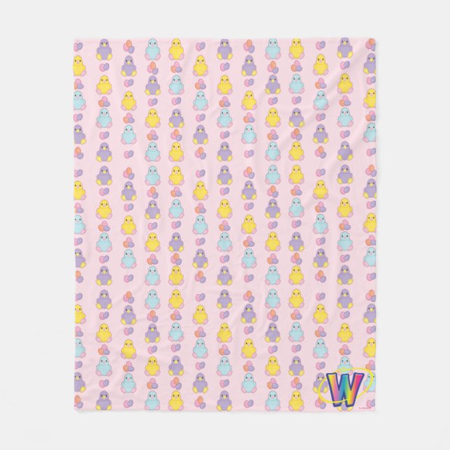 Couverture Polaire Motif de poussin de ressort de Lil (Devant)